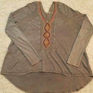 Free People beaded oversized top